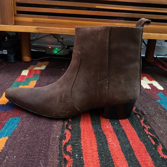 Gucinari Suede Leather Pointed Toe Boots - Men's US 8, EU 41 - Picture 4 of 6